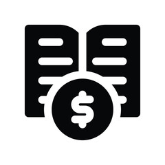 accounting book solid icon. vector icon for your website, mobile, presentation, and logo design.