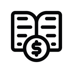accounting book line icon. vector icon for your website, mobile, presentation, and logo design.