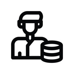 investor line icon. vector icon for your website, mobile, presentation, and logo design.