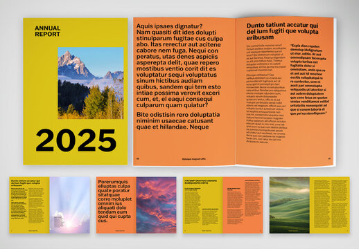 Vibrant and Modern Annual Report Design