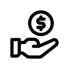 funding line icon. vector icon for your website, mobile, presentation, and logo design.