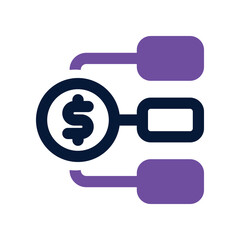 financial plan dual tone icon. vector icon for your website, mobile, presentation, and logo design.