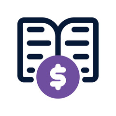 accounting book dual tone icon. vector icon for your website, mobile, presentation, and logo design.