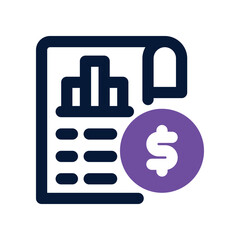 financial statement dual tone icon. vector icon for your website, mobile, presentation, and logo design.