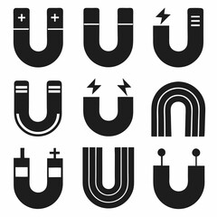 U-Shaped Magnets with Energy Symbols