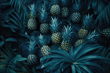 Hawaiian pineapples background