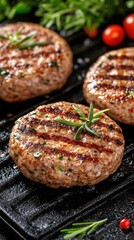 Juicy Grilled Rosemary Burgers Delicious Summer BBQ Food