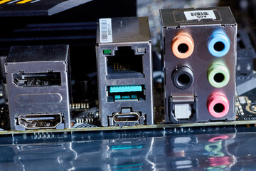 Motherboard Rear I O Ports Close-Up