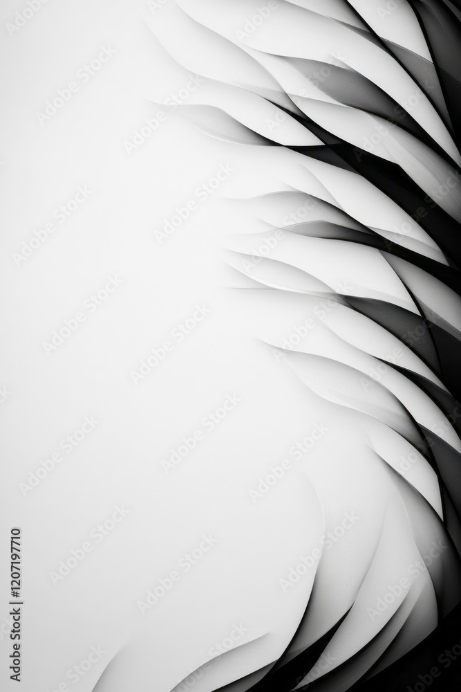 Poster an elegant arrangement of thin, curved lines gracefully intertwining against a clean white backgroun