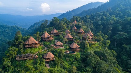 Eco-Friendly Treetop Lodges nestled in Lush Rainforest
