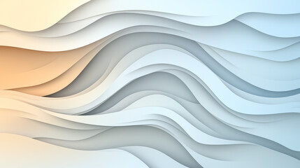 A clean and simple design featuring overlapping flowing lines in neutral tones, highlighting subtlety and elegance,