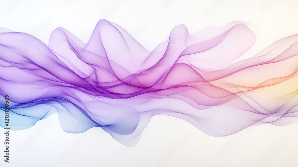 Aufkleber a simplistic yet captivating minimalist artwork featuring smooth flowing lines in soft lavender hues