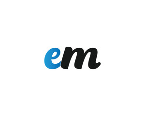 creative letter EM logo design template