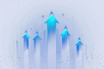 PNG Blue arrows pointing upwards graphics illustration background. © Rawpixel.com