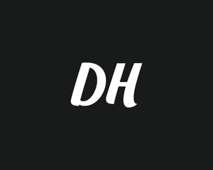 creative letter DH logo design template