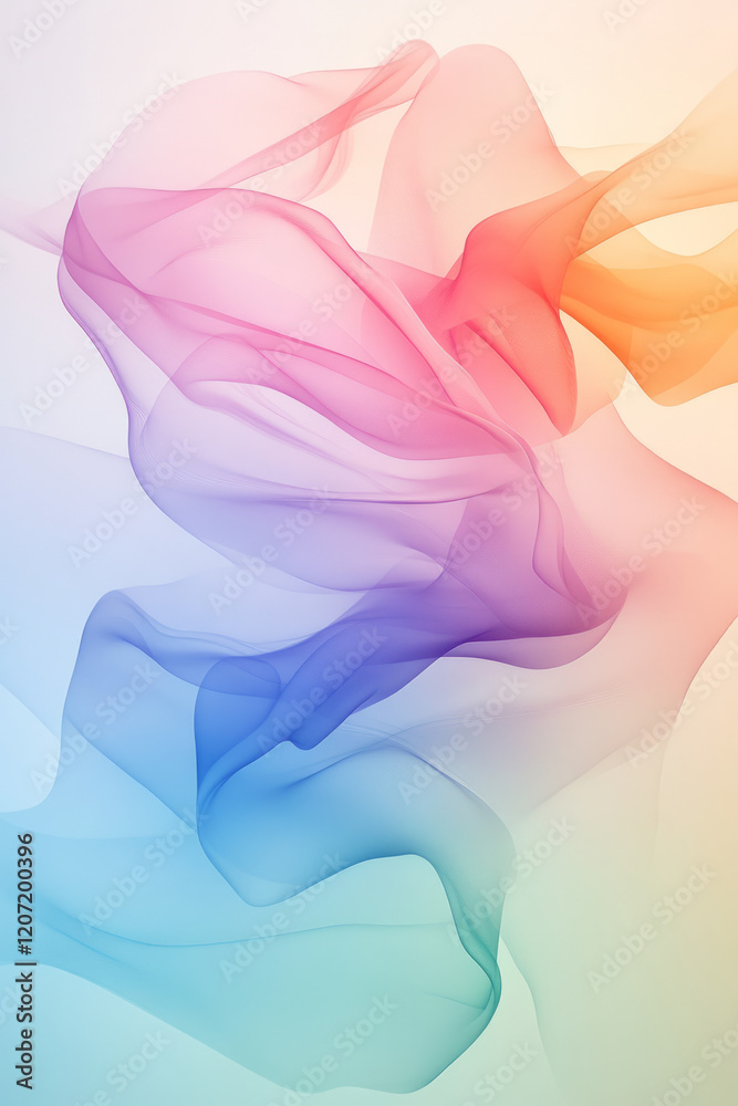 Leinwandbilder an elegant composition of flowing colorful waves featuring dynamic gradient vibrancy in shades of bl