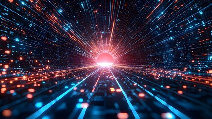 Glowing Financial Graph Background with Merging Lines and Digital Trading Analytics  Futuristic Visualization of Market Data Investment Strategy and Business Growth Potential