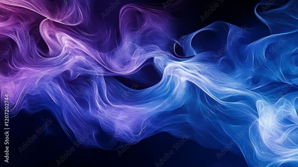 Leinwandbilder a smooth gradient abstract background in shades of blue and purple, with soft, flowing transitions a