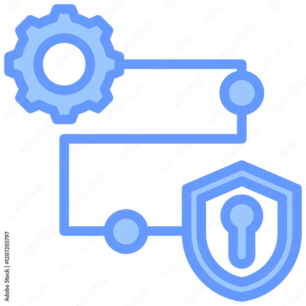 Poster authentication methods blue icon