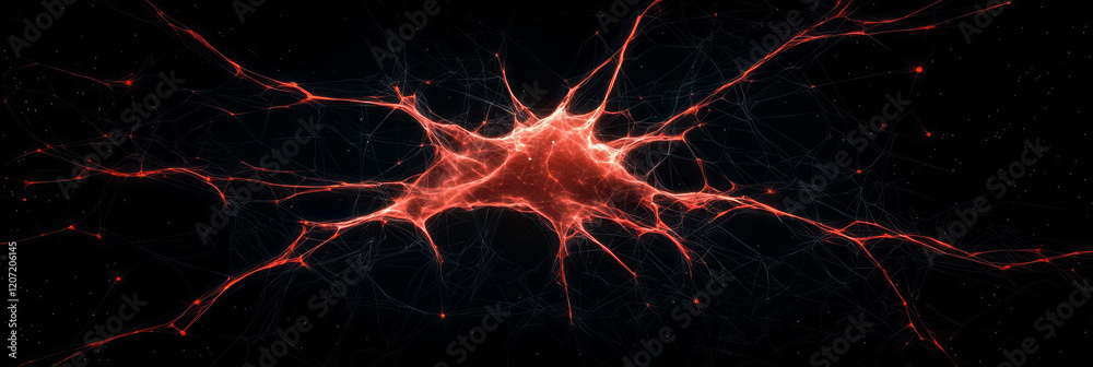 Poster a dynamic network pattern with intersecting lines and luminous points forming an intricate web of co