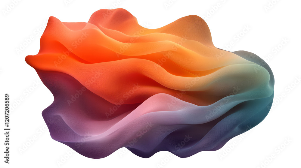 Poster an abstract wave-like network structure with flowing lines and dynamic points of connection, symboli