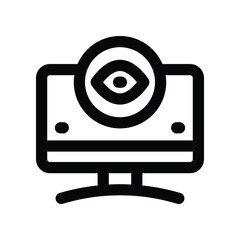 monitoring line icon. vector icon for your website, mobile, presentation, and logo design.