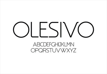 Olesivo font for logo and headline. Isolated vector typeset