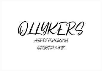 Ollykers font for logo and headline. Isolated vector typeset
