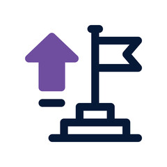 podium dual tone icon. vector icon for your website, mobile, presentation, and logo design.