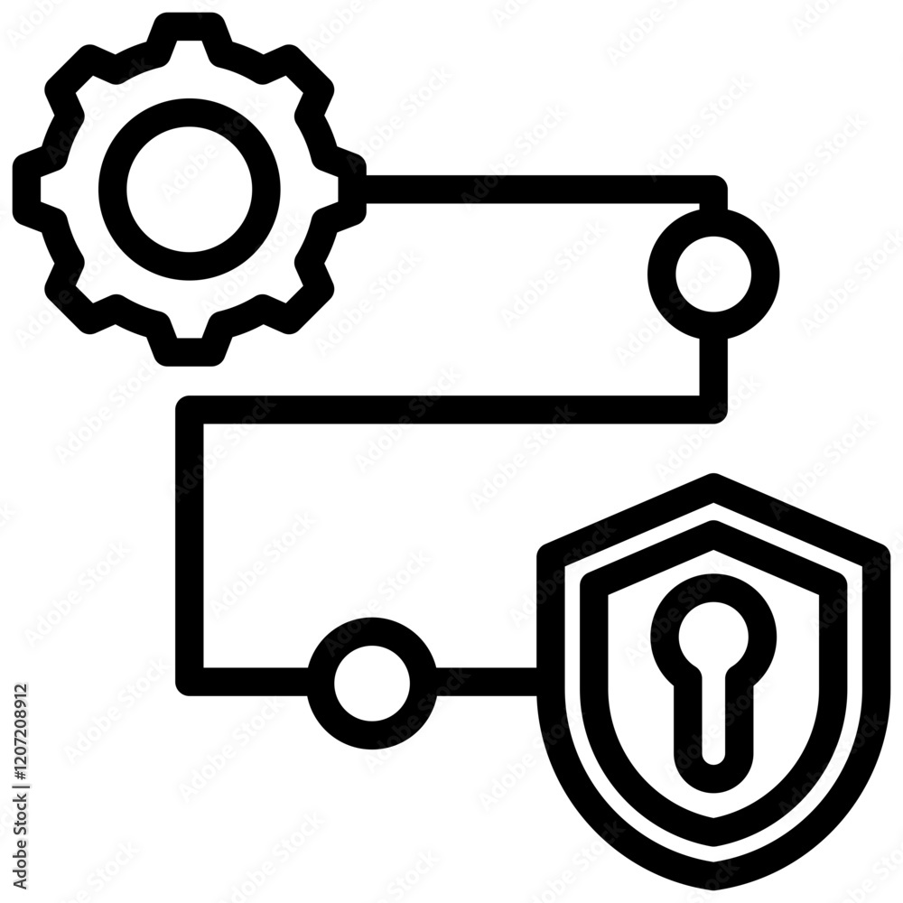 Aufkleber authentication methods outline icon