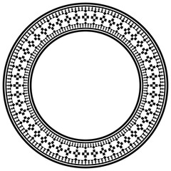 Vintage frame border ornament vector. Ethnic seamless round pattern. Mandala Floral Baroque. Classic antique ornate element. Decorative border for frame, textile, fabric, rug, tattoo, ceramic.