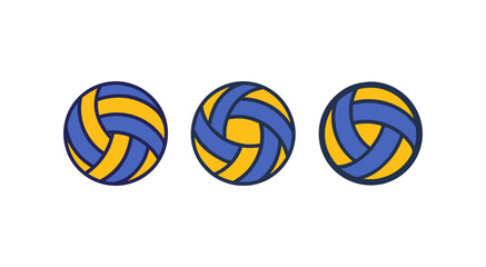 Set of Volleyball Icon Vector &ndash; Sports and Game Symbols