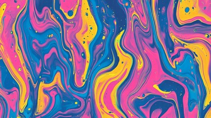 Obraz premium Bright abstract background with paint splashes in vibrant colors, creating a joyful, artistic composition with dynamic movement