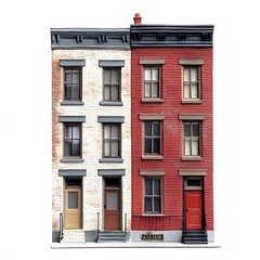 Obraz premium A historic row house in the Inner Harbor,