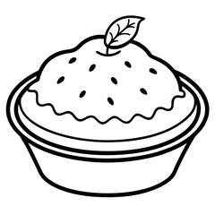 Peach Cobbler Illustration Vector