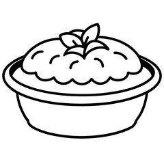 Peach Cobbler Illustration Vector