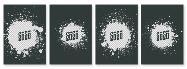 Collection of dark color themed Grunge Brochure cover template design