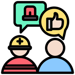 Obraz premium Emergency Communication Outline Color Icon