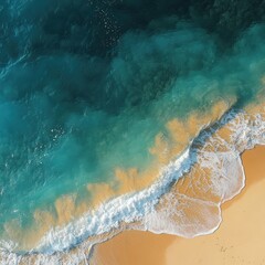 Tropical beach serenity crystal clear waters coastal landscape photography warm sunshine aesthetic view of nature
