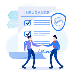 Illustration vector graphic cartoon character of insurance