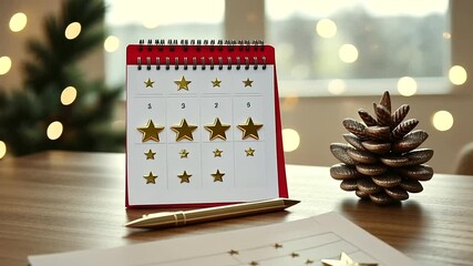 Daily Achievement Calendar with Symbols for Habit Tracking