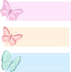 butterfly label text box background