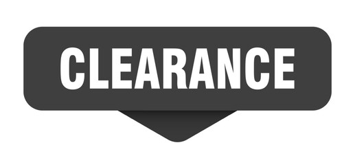 clearance sticker. clearance sign on transparent background