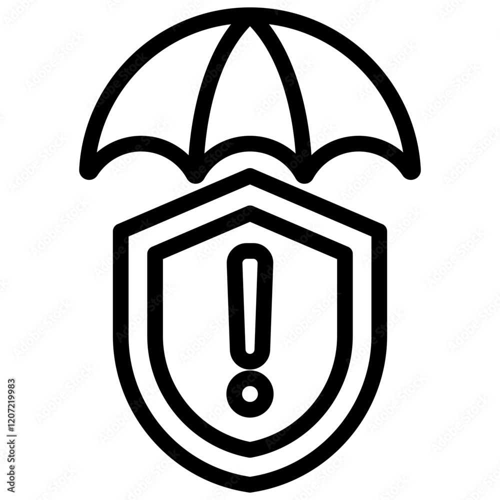 Poster mitigation outline icon