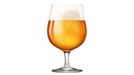 glass of apple cider isolated on transparent background