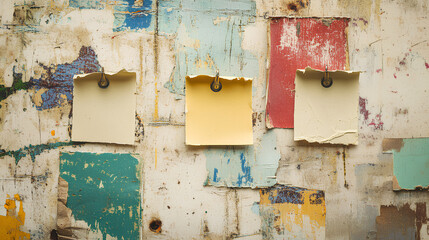 Naklejka premium note paper piece label vintage grunge tape label ripped tag message adhesive tape color colorful card sign business office