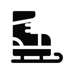 ice skating solid icon. vector icon for your website, mobile, presentation, and logo design.