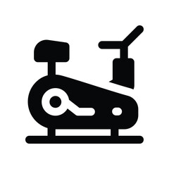 stationary bike solid icon. vector icon for your website, mobile, presentation, and logo design.