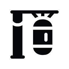 punching bag solid icon. vector icon for your website, mobile, presentation, and logo design.