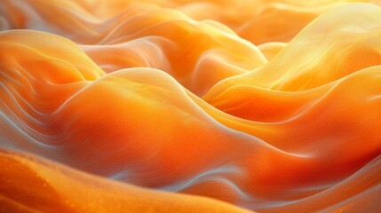 Obraz premium Flowing Orange Fabric Creating Waves